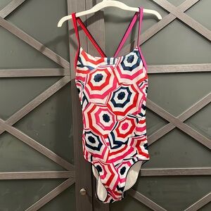 Lands’ End one piece swimsuit bathing suit women size 14